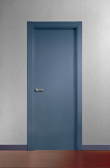Puerta lisa ciega lacada en gris azulado